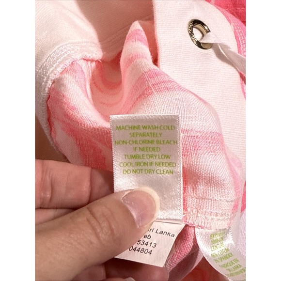 Lilly Pulitzer The Beach Pant Womens Size Small Pink Colorful Hippie Linen‎ - Picture 13 of 16